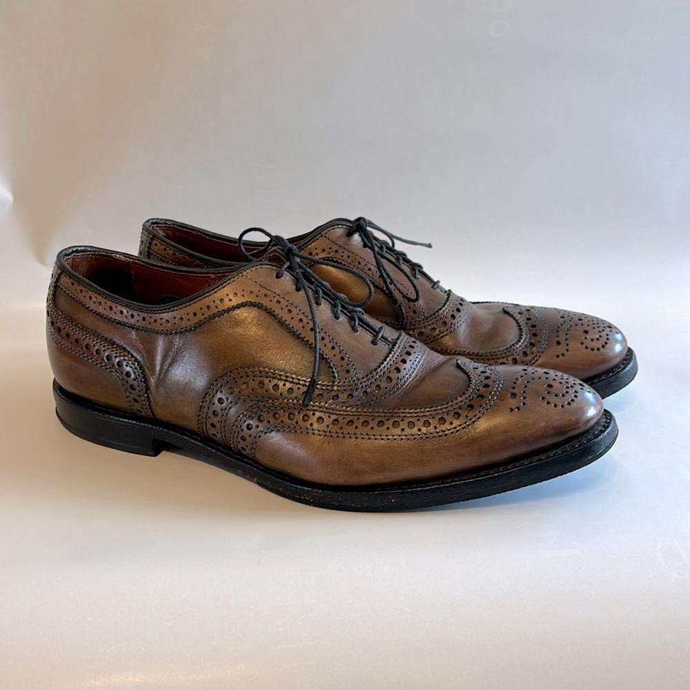 Size 10, Allen Edmonds McAllister Men’s Wingtip Leather Shoes